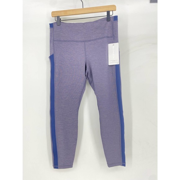 Athleta Ultimate Stash Pocket 7/8 Tight Dress Blue Hearth Rose Sz Large - Picture 2 of 9